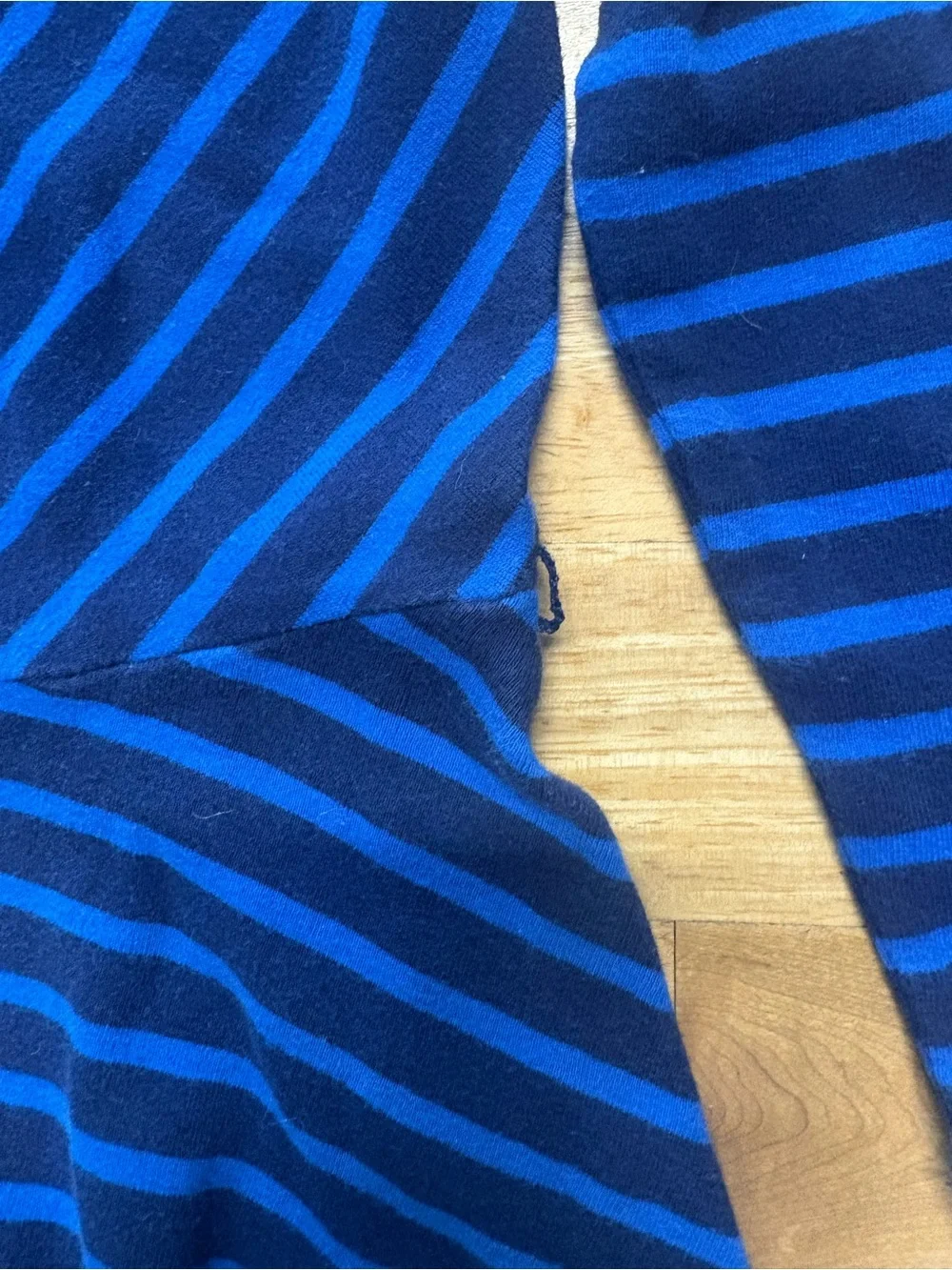 Old Navy Girls Blue & Navy Striped Long-Sleeve Fit-and-Flare Dress chevron